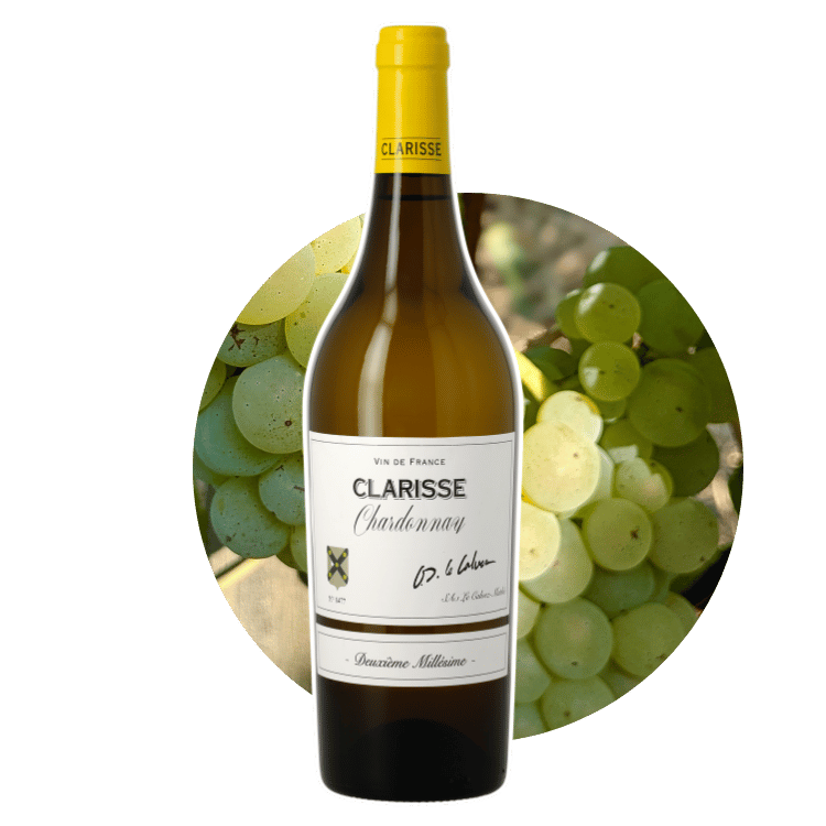 Bouteille de Clarisse Chardonnay, Vin de France, par Château Clarisse