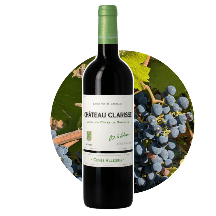 Bouteille de Château Clarisse, Cuvée Allegria, Castillon Côtes de Bordeaux