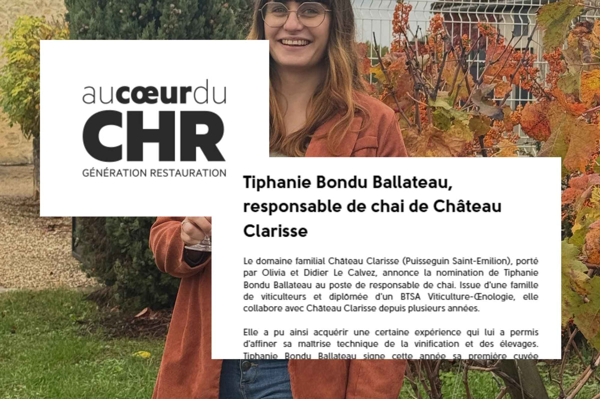 Tiphanie Bondu Ballateau, responsable de chai de Château Clarisse